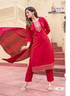 Rashmika Vol 1 By Mystic 9 Vertican Kurti With Bottom Dupatta Wholesalers In Surat